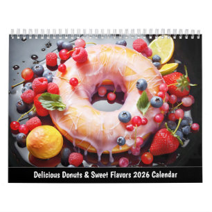 Calendrier 2026 Donuts Délicieux & Saveurs Sucrées