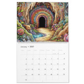 Calendrier 2026 Doodle Grottes Art Calendrier (Jan 2027)