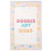 Calendrier 2026 Doodle Mignon Clair (Protection)