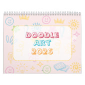 Calendrier 2026 Doodle Mignon Clair (Protection)