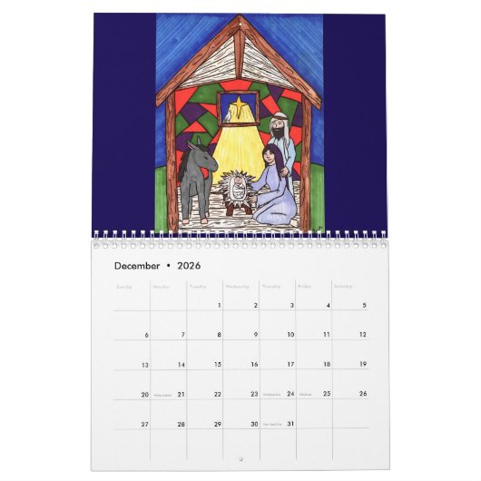 Calendrier 2026 Drawing Artwork Calendar by Rebecca Harris (Dec 2026)