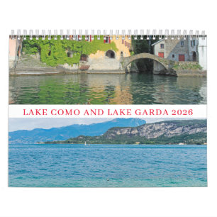 Calendrier 2026 du lac de Côme et du lac de Garde