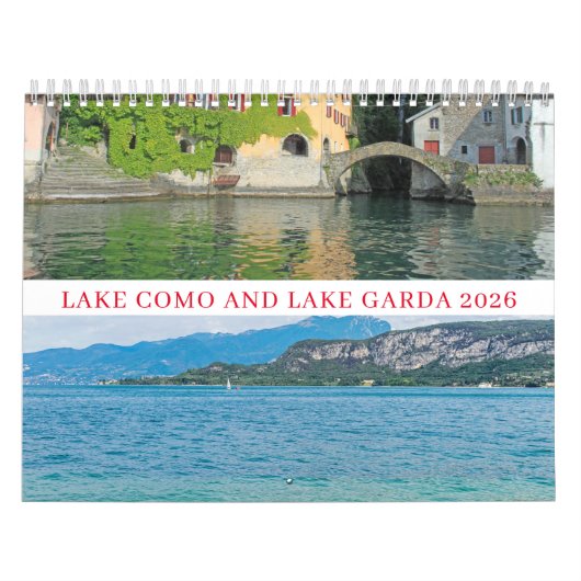 Calendrier 2026 du lac de Côme et du lac de Garde (Protection)