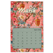 Calendrier 2026 elegant chinoiserie wall  (Mar 2026)