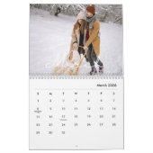 Calendrier 2026 Elegant Simple Custom Family Photo Collage (Mar 2026)