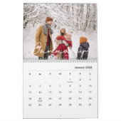 Calendrier 2026 Elegant Simple Custom Family Photo Collage (Jan 2026)
