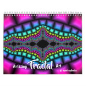 Calendrier 2026 Extraordinaire Fractal Art Psychedelic (Protection)