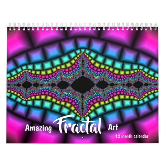 Calendrier 2026 Extraordinaire Fractal Art Psychedelic (Protection)