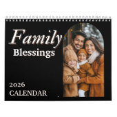 Calendrier 2026 Family Blessings Photos Scripture Christian (Protection)