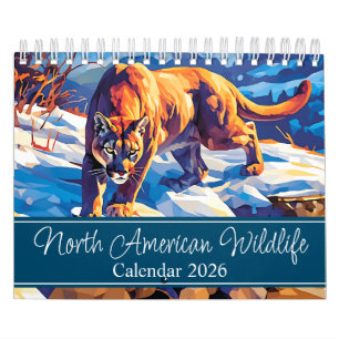 Calendrier 2026 Faune de l'Amérique du Nord - Deux pages Peti