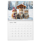 Calendrier 2026 Funny Cats in Preppy Attire and Hats (Jan 2026)
