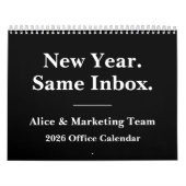 Calendrier 2026 Funny Office – Inbox Humor (Protection)