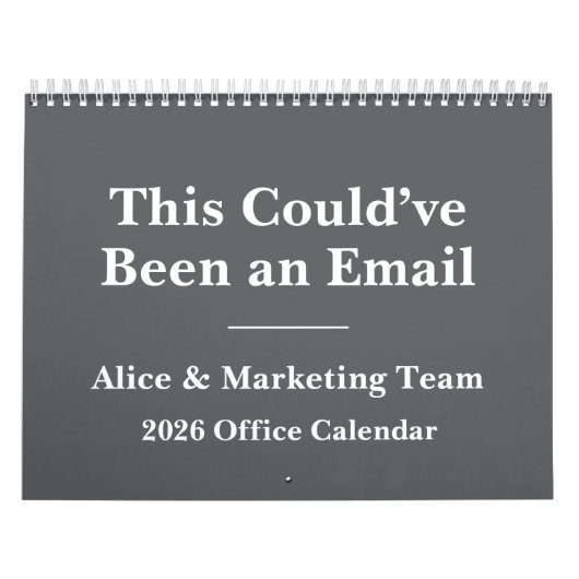 Calendrier 2026 Funny Office Meeting Madness (Protection)
