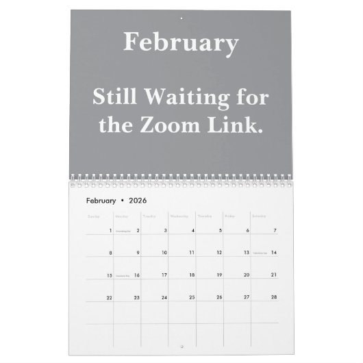 Calendrier 2026 Funny Office Remote Work Humor (Feb 2026)