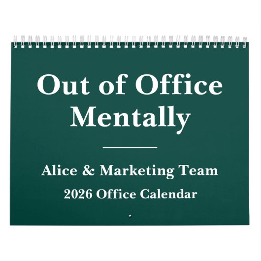 Calendrier 2026 Funny Office Sarcastic Quotes (Protection)