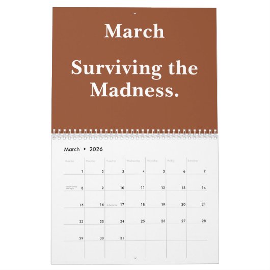 Calendrier 2026 Funny Office Year-Round Laughs (Mar 2026)