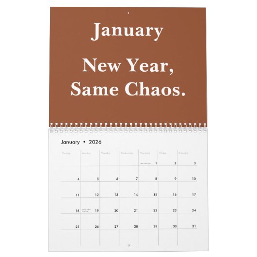 Calendrier 2026 Funny Office Year-Round Laughs (Jan 2026)