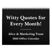Calendrier 2026 Funny Work Wall Calendar (Protection)