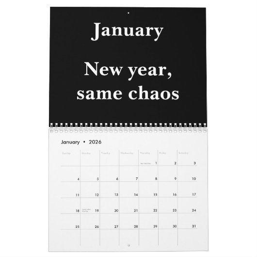 Calendrier 2026 Funny Work Wall Calendar (Jan 2026)