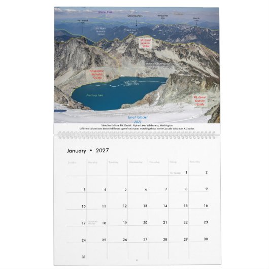 Calendrier 2026 Geology Calendar (Jan 2027)