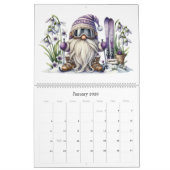 Calendrier 2026 Gnomes & Birth Flowers Calendar (Jan 2026)