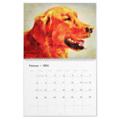 Calendrier 2026 Golden Retriever Dogs Golden Owner gift (Feb 2026)