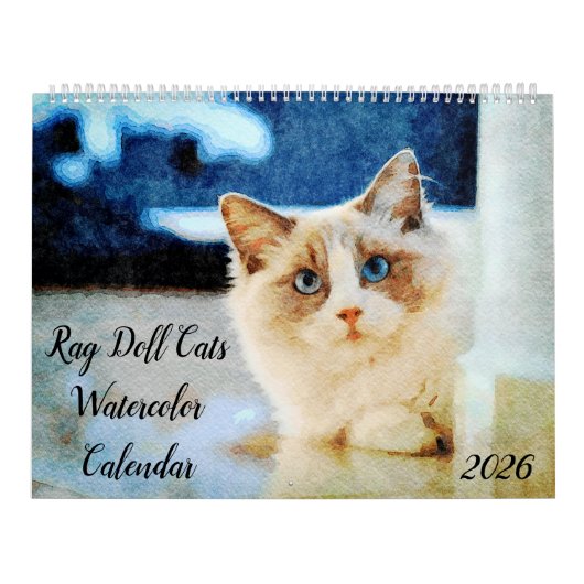 Calendrier 2026 Gorgeous Rag Doll Cat Mam Lover Owner Gift (Protection)