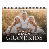 Calendrier 2026 Grandkids Make Life Grand Custom Photo (Protection)