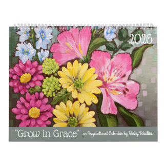 Calendrier 2026 Grow in Grace Inspirational Floral Calendar