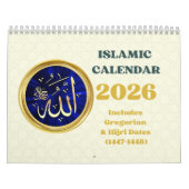 Calendrier 2026 Hijri Calendar Islamic Art & Key Dates (Protection)
