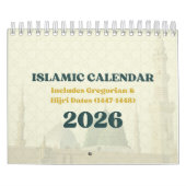 Calendrier 2026 Islamic Hijri Calendar | Gregorian + Hijri (Protection)