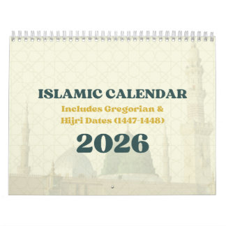 Calendrier 2026 Islamic Hijri Calendar | Gregorian + Hijri