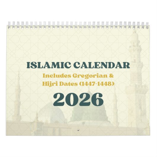 Calendrier 2026 Islamic Hijri Calendar | Gregorian + Hijri (Protection)