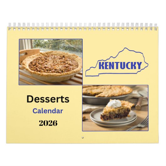 Calendrier 2026 Kentucky Desserts 12 Month Calendar (Protection)