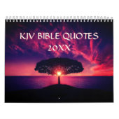 Calendrier 2026 KJV Bible Scripture Paysages chrétiens (Protection)