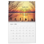 Calendrier 2026 KJV Bible Scripture Three Crosses Inspiration (Mar 2026)