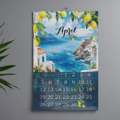 Calendrier 2026 lemon watercolor Travel sicilian