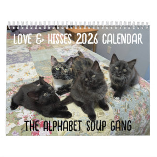 Calendrier 2026 Love & Hisses Calendar - Alphabet Soup Gang