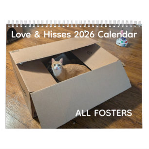 Calendrier 2026 Love & Hisses - TOUS LES ANIMAUX H
