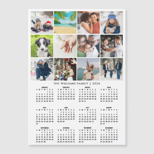 Calendrier 2026 Magnet Collage 12 Photos