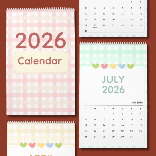 Calendrier 2026 Mignon et Coloré