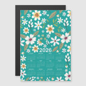 Calendrier 2026 Modèle Floral Blanc (Devant / Derrière)
