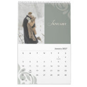 Calendrier 2026 Modern Classic Sage Damask Chic Couple  (Jan 2027)