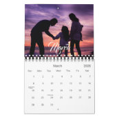Calendrier 2026 Modern Create Your Own Custom Family Photo  (Mar 2026)