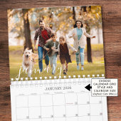 Calendrier 2026 Modern Custom Photo Script Family