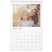 Calendrier 2026 Modern Elegant Typography Custom Family Photo (Feb 2026)
