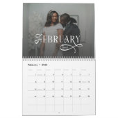 Calendrier 2026 Modern Elegant Wedding 14 Photos Newlyweds (Feb 2026)