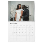Calendrier  2026 Modern Elegant Wedding Photo Newlyweds (Feb 2026)