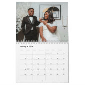 Calendrier  2026 Modern Elegant Wedding Photo Newlyweds (Jan 2026)