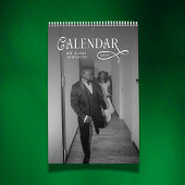 Calendrier 2026 Modern Elegant Wedding Photo Newlyweds